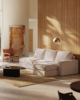 Modulares Sofa Alea für 5 Personen mit abnehmbarem Bezug aus Chenille mit Chaiselongue rechts in Beige, 340 cm von Kave Home – Bild 2