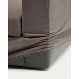 Modulares Sofa Alea für 5 Personen mit abnehmbarem Bezug aus dunkelbrauner Chenille und Chaiselongue links, 340 cm von Kave Home – Produktbild 10