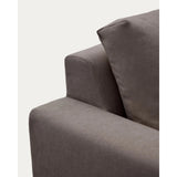 Modulares Sofa Alea für 5 Personen mit abnehmbarem Bezug aus dunkelbrauner Chenille und Chaiselongue links, 340 cm von Kave Home – Produktbild 11