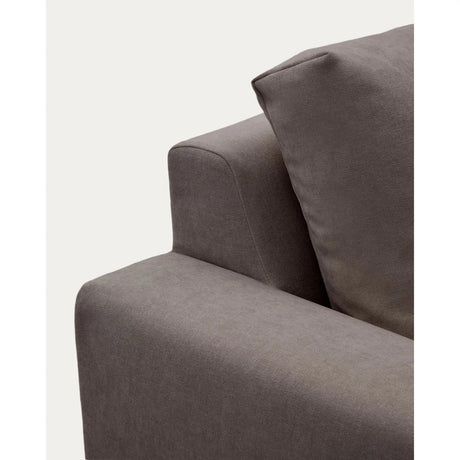 Modulares Sofa Alea für 5 Personen mit abnehmbarem Bezug aus dunkelbrauner Chenille und Chaiselongue links, 340 cm von Kave Home – Produktbild 11