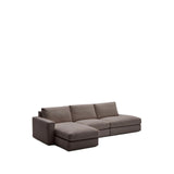 Modulares Sofa Alea für 5 Personen mit abnehmbarem Bezug aus dunkelbrauner Chenille und Chaiselongue links, 340 cm von Kave Home – Produktbild 4