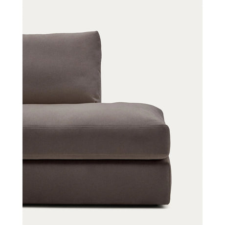 Modulares Sofa Alea für 5 Personen mit abnehmbarem Bezug aus dunkelbrauner Chenille und Chaiselongue links, 340 cm von Kave Home – Produktbild 7