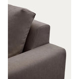 Modulares Sofa Alea für 5 Personen mit abnehmbarem Bezug aus dunkelbrauner Chenille und Chaiselongue rechts, 340 cm von Kave Home – Produktbild 11