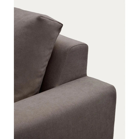 Modulares Sofa Alea für 5 Personen mit abnehmbarem Bezug aus dunkelbrauner Chenille und Chaiselongue rechts, 340 cm von Kave Home – Produktbild 11