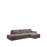 Modulares Sofa Alea für 5 Personen mit abnehmbarem Bezug aus dunkelbrauner Chenille und Chaiselongue rechts, 340 cm von Kave Home – Produktbild 4