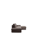 Modulares Sofa Alea für 5 Personen mit abnehmbarem Bezug aus dunkelbrauner Chenille und Chaiselongue rechts, 340 cm von Kave Home – Produktbild 5