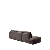 Modulares Sofa Alea für 5 Personen mit abnehmbarem Bezug aus dunkelbrauner Chenille und Chaiselongue rechts, 340 cm von Kave Home – Produktbild 6