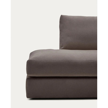 Modulares Sofa Alea für 5 Personen mit abnehmbarem Bezug aus dunkelbrauner Chenille und Chaiselongue rechts, 340 cm von Kave Home – Produktbild 7