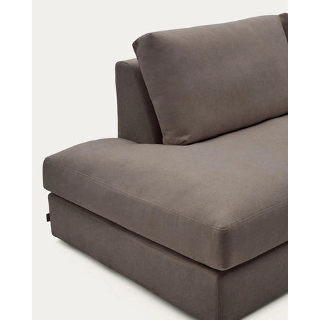 Modulares Sofa Alea für 5 Personen mit abnehmbarem Bezug aus dunkelbrauner Chenille und Chaiselongue rechts, 340 cm von Kave Home – Produktbild 8