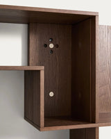Modularregal Ina aus Eschenfurnier mit Finish in Nussbaumton 80 x 80 cm FSC 100% von Kave Home – Bild 6