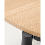 Montuiri Ausziehtisch Eichenfurnier und Stahlbeine schwarzes Finish  Ø120(200) x 90 cm von Kave Home – Bild 10