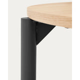 Montuiri Ausziehtisch Eichenfurnier und Stahlbeine schwarzes Finish  Ø120(200) x 90 cm von Kave Home – Bild 11