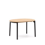 Montuiri Ausziehtisch Eichenfurnier und Stahlbeine schwarzes Finish  Ø120(200) x 90 cm von Kave Home – Bild 4