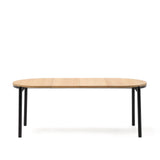 Montuiri Ausziehtisch Eichenfurnier und Stahlbeine schwarzes Finish  Ø120(200) x 90 cm von Kave Home – Bild 7