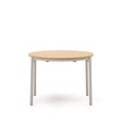 Montuiri Ausziehtisch rund Eichenfurnier und Stahlbeine graues Finish  Ø90(170) cm von Kave Home – Bild 1