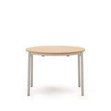 Montuiri Ausziehtisch rund Eichenfurnier und Stahlbeine graues Finish  Ø90(170) cm von Kave Home – Bild 1