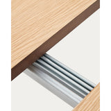 Montuiri Ausziehtisch rund Eichenfurnier und Stahlbeine graues Finish  Ø90(170) cm von Kave Home – Bild 12