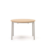 Montuiri Ausziehtisch rund Eichenfurnier und Stahlbeine graues Finish  Ø90(170) cm von Kave Home – Bild 4