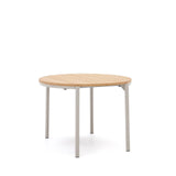 Montuiri Ausziehtisch rund Eichenfurnier und Stahlbeine graues Finish  Ø90(170) cm von Kave Home – Bild 6