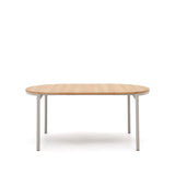 Montuiri Ausziehtisch rund Eichenfurnier und Stahlbeine graues Finish  Ø90(170) cm von Kave Home – Bild 7