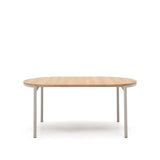 Montuiri Ausziehtisch rund Eichenfurnier und Stahlbeine graues Finish  Ø90(170) cm von Kave Home – Bild 8