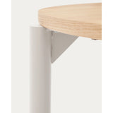 Montuiri runder Ausziehtisch Eichenfurnier Stahlbeine mit grauem Finish Ø 120 (200) cm von Kave Home – Bild 13