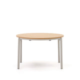 Montuiri runder Ausziehtisch Eichenfurnier Stahlbeine mit grauem Finish Ø 120 (200) cm von Kave Home – Bild 5