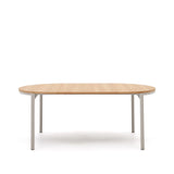 Montuiri runder Ausziehtisch Eichenfurnier Stahlbeine mit grauem Finish Ø 120 (200) cm von Kave Home – Bild 8