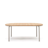 Montuiri runder Ausziehtisch Eichenfurnier Stahlbeine mit grauem Finish Ø 120 (200) cm von Kave Home – Bild 9