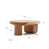 Mosi Couchtisch aus massivem Mungurholz Ø 90 x 60 cm von Kave Home – Bild 4