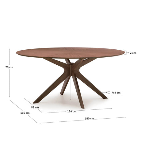 Naanim Tisch aus Nussbaumfurnier 180 x 110 cm von Kave Home – Produktbild 4