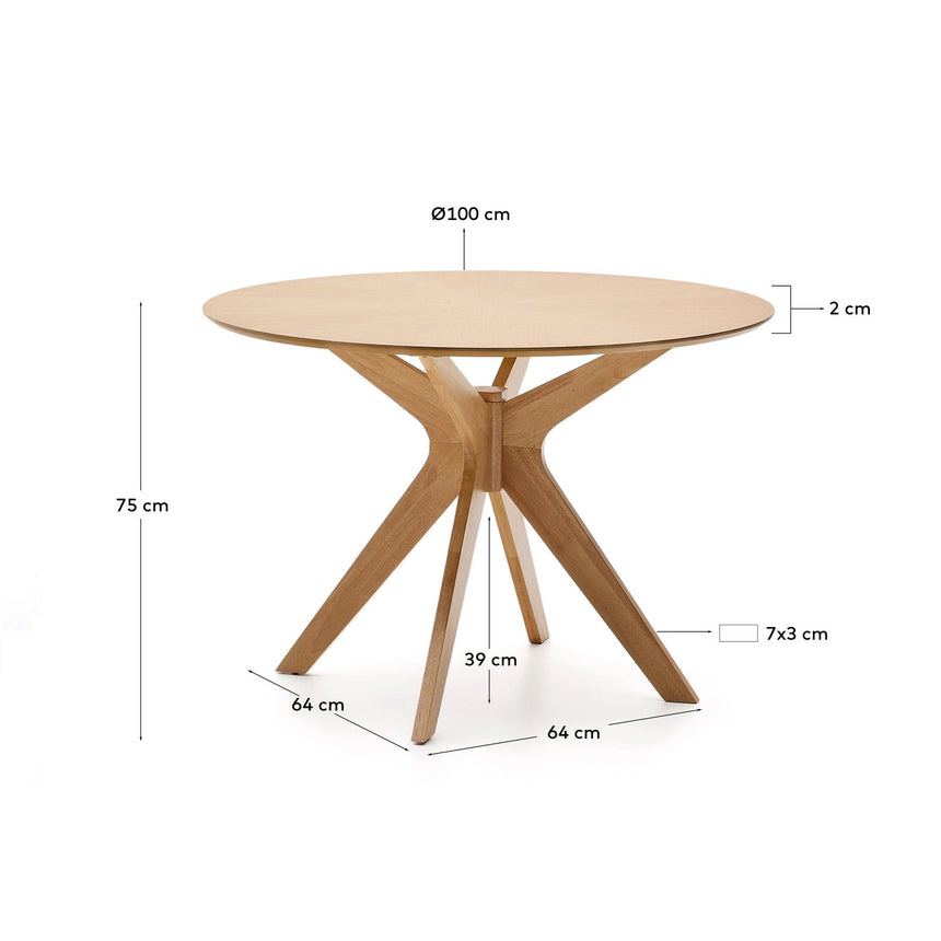 Naanim runder Tisch  Ø 100 cm von Kave Home – Bild 3