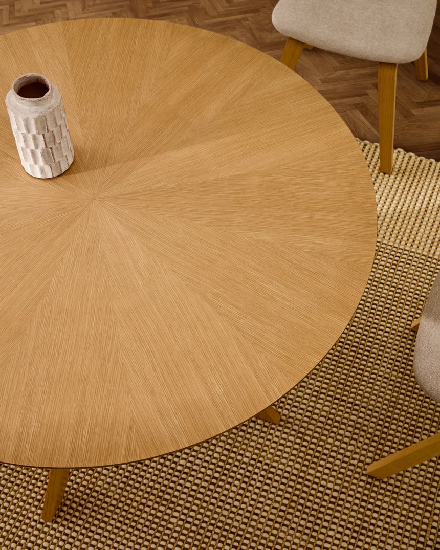 Naanim runder Tisch aus Eichenfurnier Ø 120 cm von Kave Home – Produktbild 6