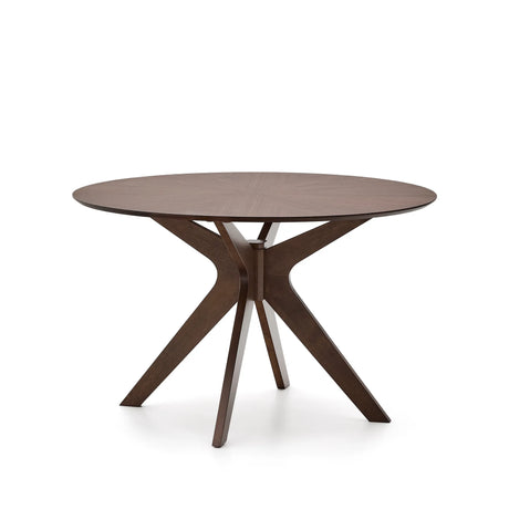 Naanim runder Tisch aus Nussholzfurnier Ø 120 cm von Kave Home – Produktbild 2