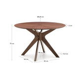 Naanim runder Tisch aus Nussholzfurnier Ø 120 cm von Kave Home – Produktbild 6