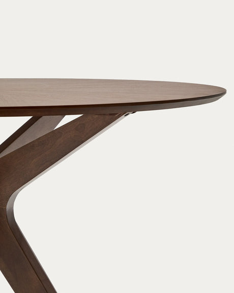 Naanim runder Tisch aus Nussholzfurnier Ø 120 cm von Kave Home – Produktbild 9