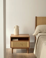 Nachttisch Elan aus Furnier und massivem Walnussholz mit Seil 51 x 45 cm FSC Mix Credit von Kave Home – Produktbild 5