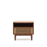 Nachttisch Elan aus Furnier und massivem Walnussholz mit Seil 51 x 45 cm FSC Mix Credit von Kave Home – Produktbild 7
