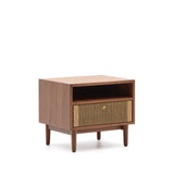 Nachttisch Elan aus Furnier und massivem Walnussholz mit Seil 51 x 45 cm FSC Mix Credit von Kave Home – Produktbild 9