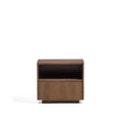 Nachttisch Helvine 1 Schublade aus Eichenfurnier mit Nussbaum-Finish 60 x 52 cm FSC 100% von Kave Home – Bild 1