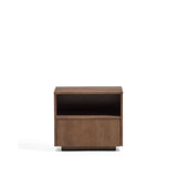 Nachttisch Helvine 1 Schublade aus Eichenfurnier mit Nussbaum-Finish 60 x 52 cm FSC 100% von Kave Home – Bild 1