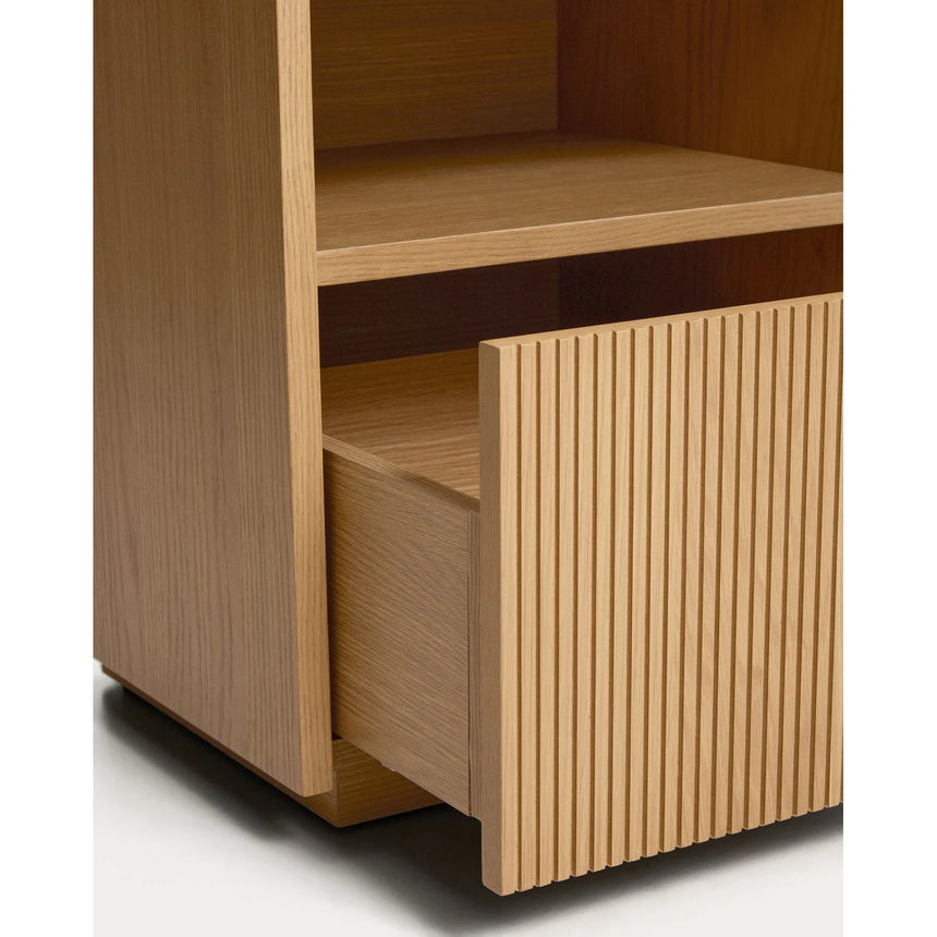 Nachttisch Helvine aus Eichenfurnier mit einer Schublade, 45 x 52 cm, FSC 100 % von Kave Home – Bild 7