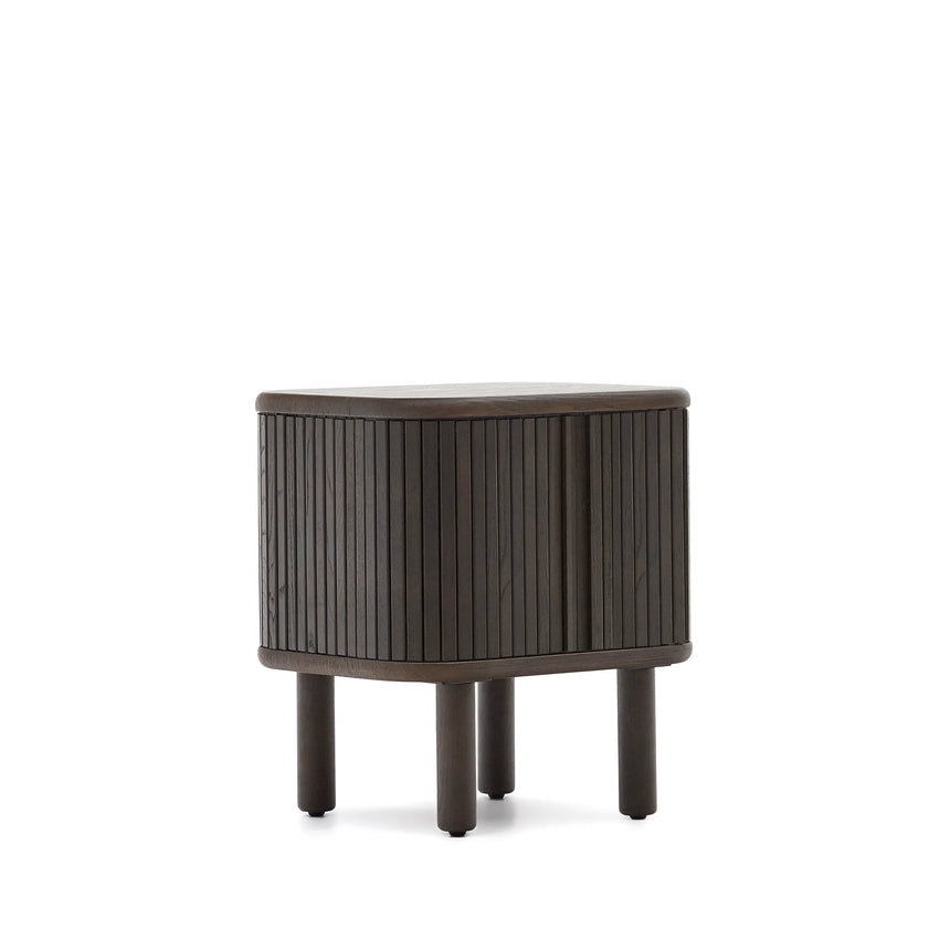 Nachttisch Mailen aus Eschenfurnier mit dunklem Finish 50 x 55 cm von Kave Home – Produktbild 1