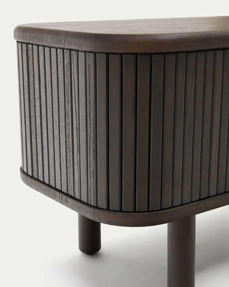 Nachttisch Mailen aus Eschenfurnier mit dunklem Finish 50 x 55 cm von Kave Home – Produktbild 2