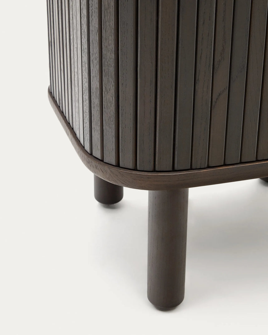 Nachttisch Mailen aus Eschenfurnier mit dunklem Finish 50 x 55 cm von Kave Home – Produktbild 5