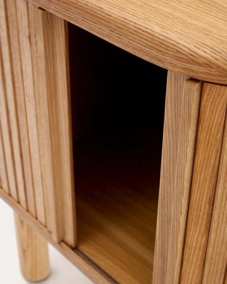 Nachttisch Mailen aus Eschenfurnier mit natürlichem Finish 50 x 55 cm von Kave Home – Produktbild 1