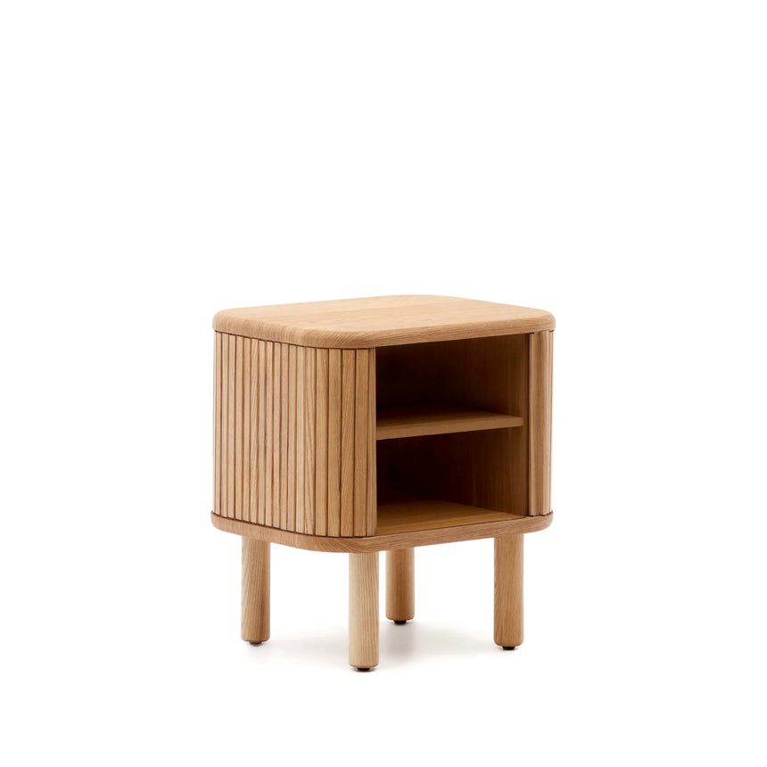 Nachttisch Mailen aus Eschenfurnier mit natürlichem Finish 50 x 55 cm von Kave Home – Produktbild 14