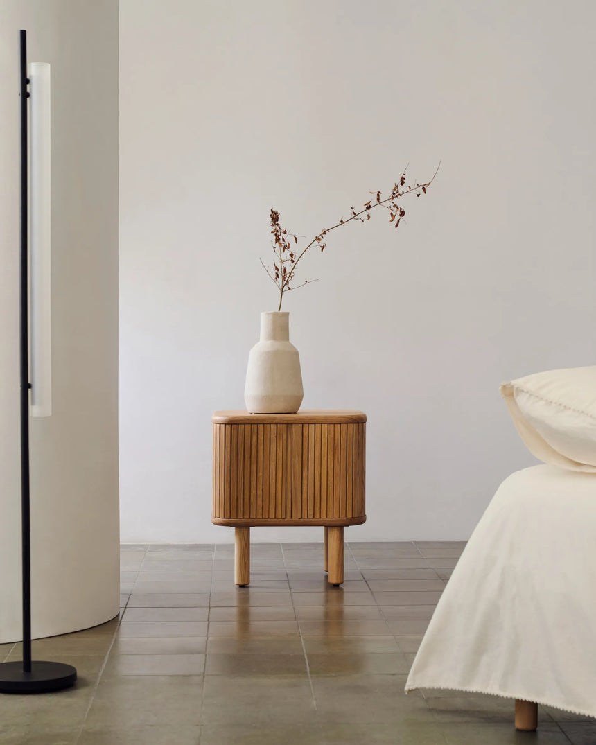 Nachttisch Mailen aus Eschenfurnier mit natürlichem Finish 50 x 55 cm von Kave Home – Produktbild 6