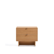 Nachttisch Norlen mit 2 Schubladen in Eichenfurnier mit naturfarbenem Finish FSC Mix Credit 60 x 52 cm von Kave Home – Bild 1