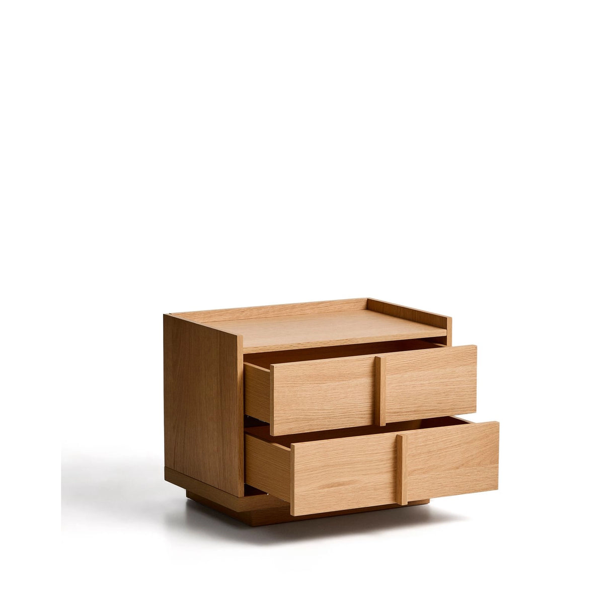 Nachttisch Onix 2 Schubladen aus Eichenfurnier Naturton-Finish 60 x 47 cm FSC Mix Credit von Kave Home – Bild 7